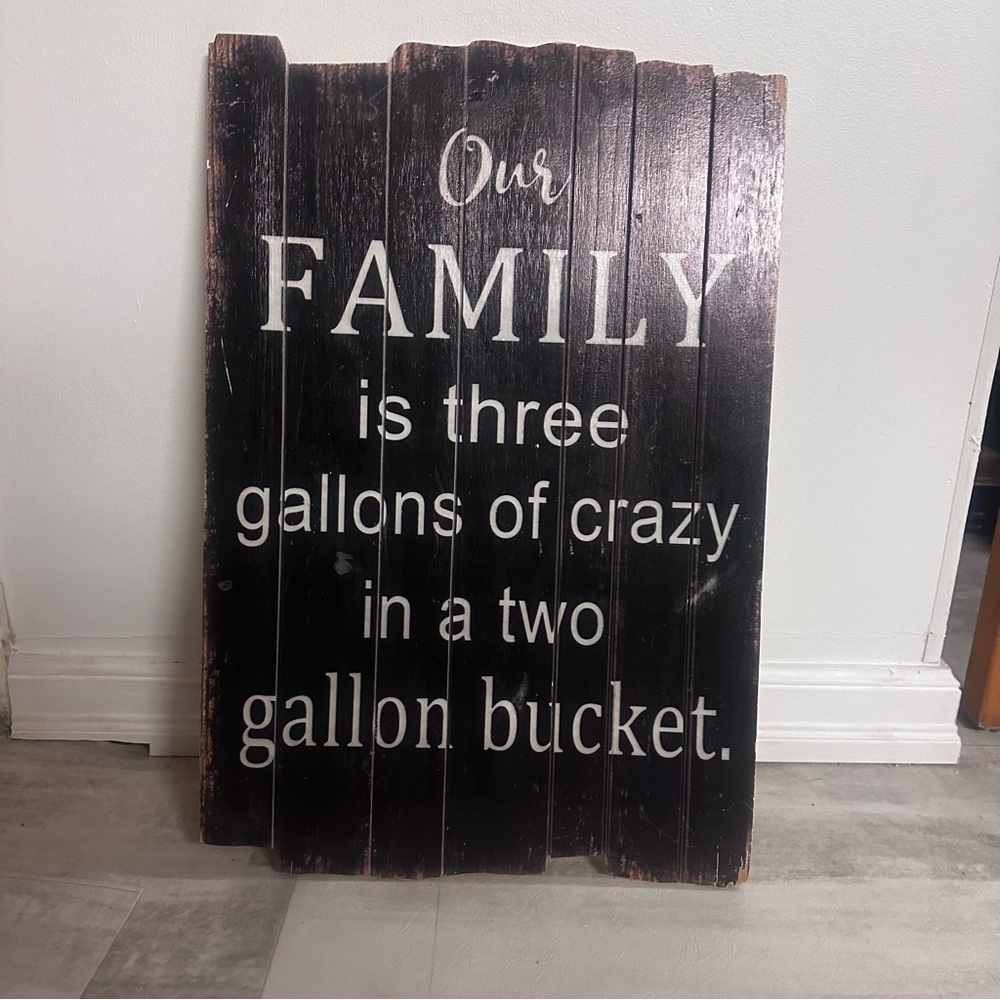 SALE!! Our family rustic funny sign plaque